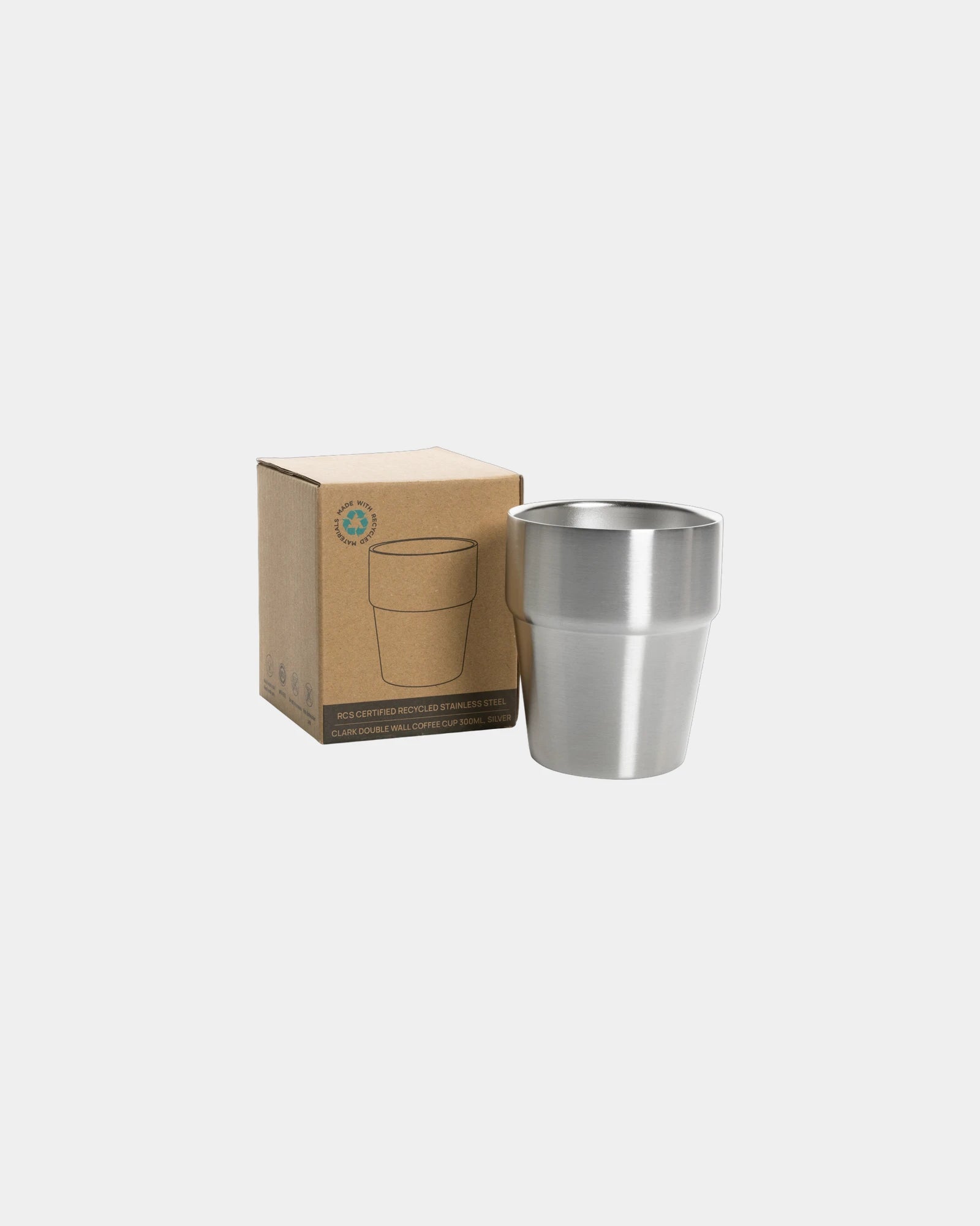 Koffiemok gerecycled staal RCS 300ml om te personaliseren - 1
